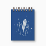 Blank Mini Notebook:  Blue Crystals