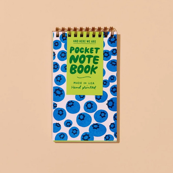 Lined Pocket Notebook: Blueberries