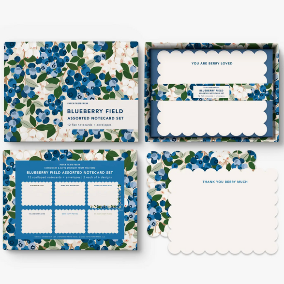 Blueberry Field Notecard - Set of 12