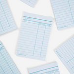 Blue Library Card Notepad