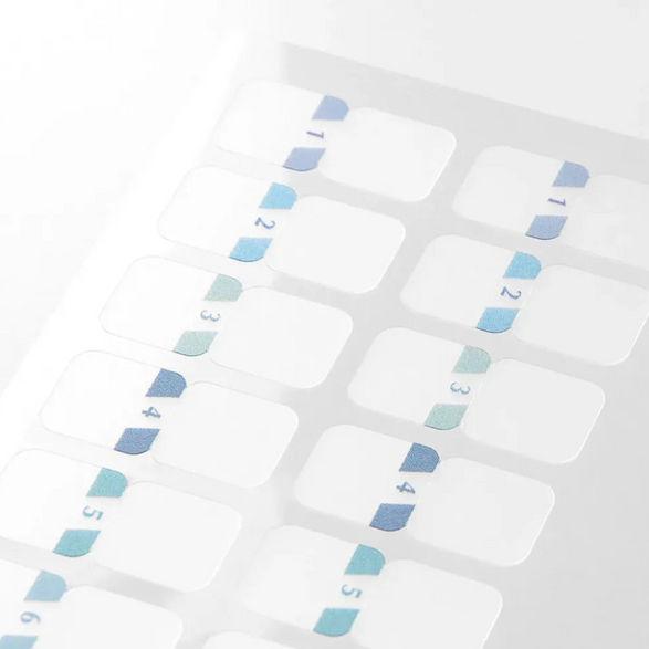 Blue Midori Index Labels - Set of 48