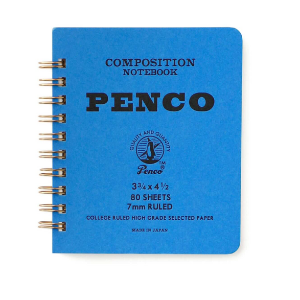 Lined Notebook: Mini Penco Blue
