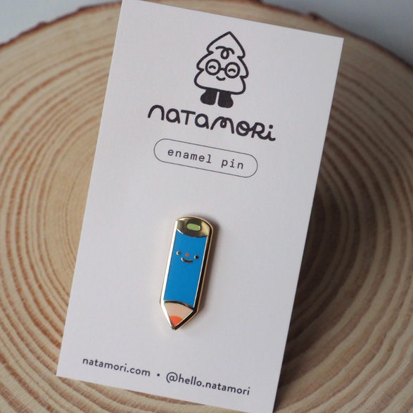 Blue Pencil Enamel Pin
