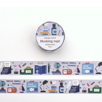 Blue Stationery Washi Tape (20mm)