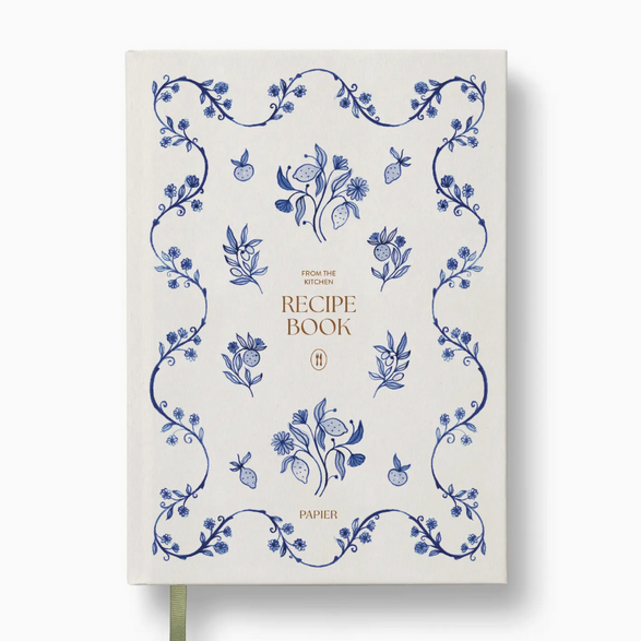 Blue & White Recipe Journal Notebook
