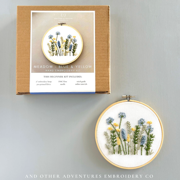 Embroidery Kit: Meadow in Blue