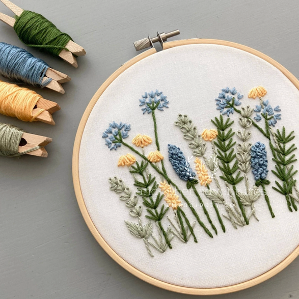 Embroidery Kit: Meadow in Blue