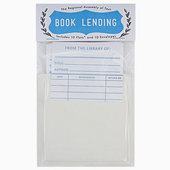 Book Lending Notecard - Set of 10