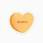 Books Candy Heart Sticker