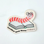 Certified Book Worm Sticker