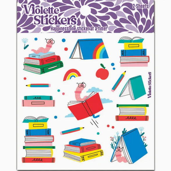 Bookworm Sticker Sheet