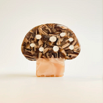 Brown Mushroom Claw Hair Clip