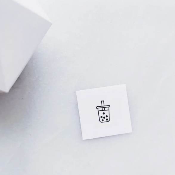 Mini Bubble Tea Rubber Stamp