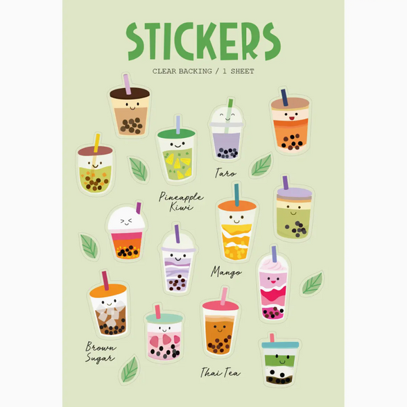 Bubble Tea Sticker Sheet