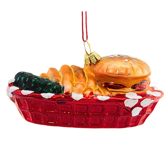 Burger Basket Ornament