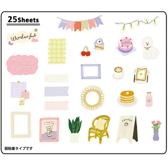 Cafe Sticker Flake Set