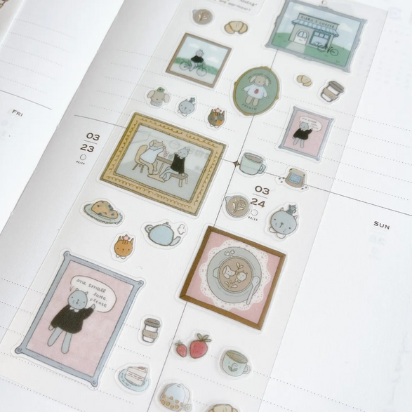Cafe Washi Sticker Sheet