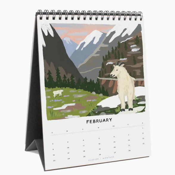 2025 Desk Calendar: National Parks