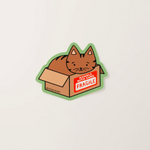 Cat Fragile Box Sticker