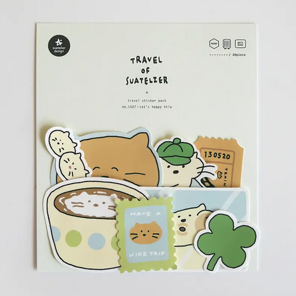 Cat's Happy Trip Sticker Pack