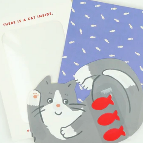 Cat Inside Letterset
