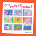 Cat Parent Stamp Sticker Sheet