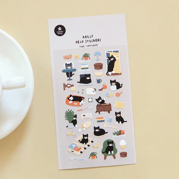 Cat's Catch Sticker Sheet