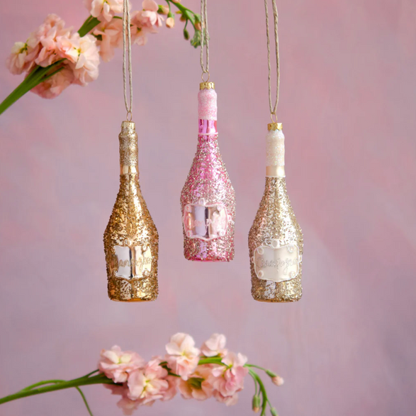 Champagne Bottle Ornament - 3 options