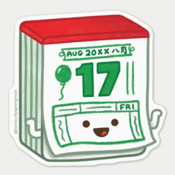 Chinese Traditional Calendar Sticker