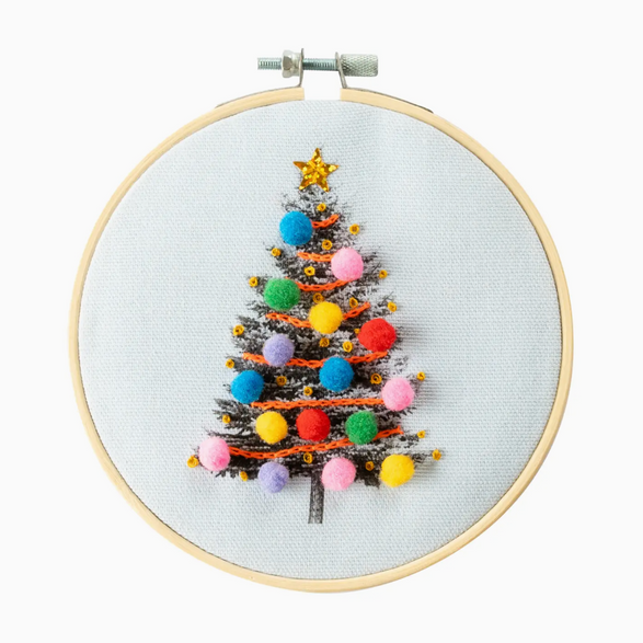 Cross Stitch Kit: Christmas Tree (Light Blue)