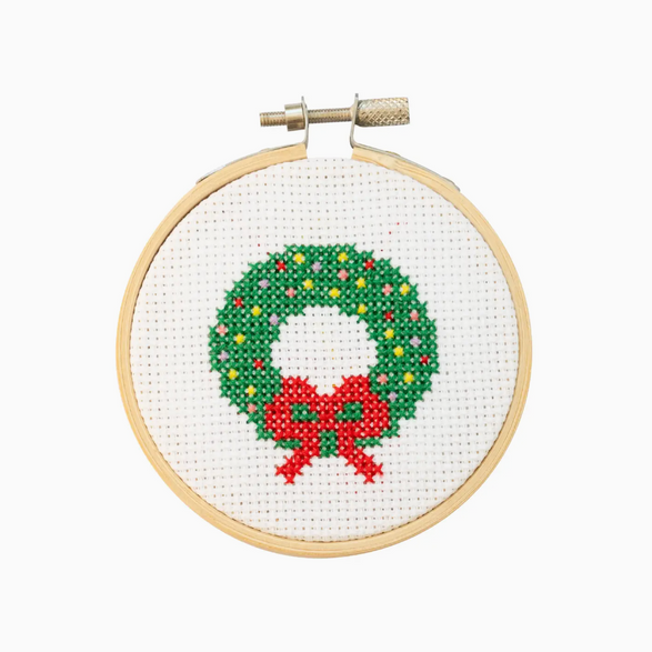 Cross Stitch Kit: Christmas Wreath