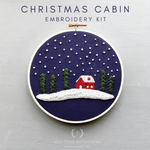 Embroidery Kit: Christmas Cabin