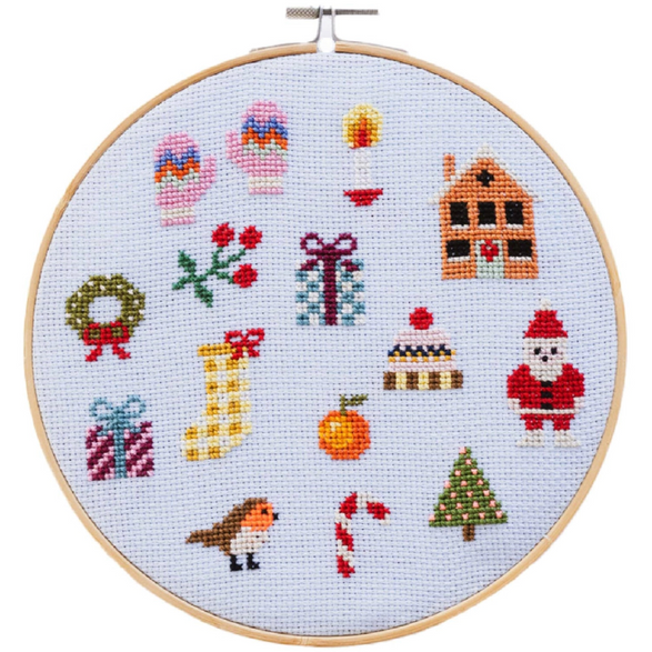 Cross Stitch Kit: Christmas Icons