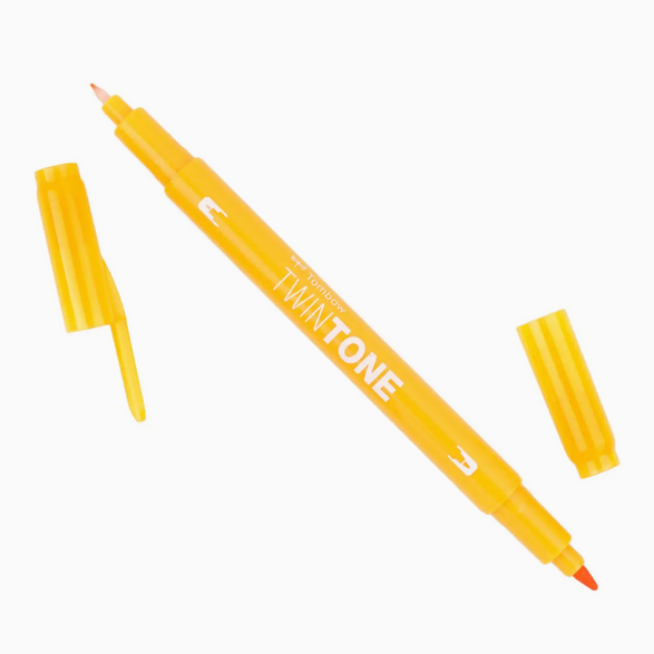 Twin Tone Dual Tip Marker Pen - 28 color options