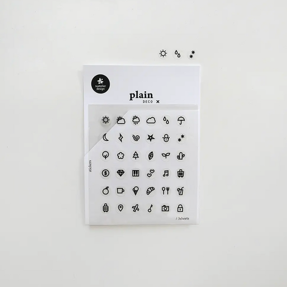 Minimal Line Planner Stickers - 3 sheets