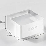 Clear Acrylic Stamp Block (30 x 30mm)