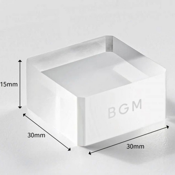 Clear Acrylic Stamp Block (30 x 30mm)