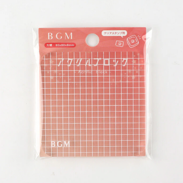Clear Acrylic Stamp Block (80 x 80mm)