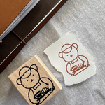 Coffee Bear Wooden Stamp
