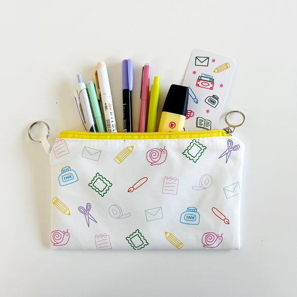 Pen + Pencil Pouch: Colorful Doodles