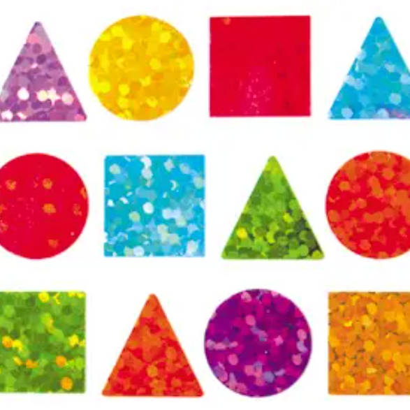 Mini Colorful Shapes: Sticker Tear Off Sheet (1)