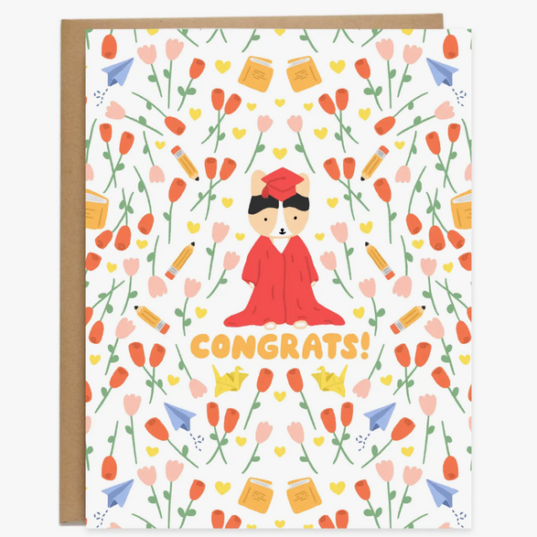 Congrats Floral Pattern