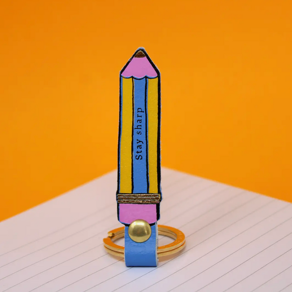 Blue Pencil Keyring