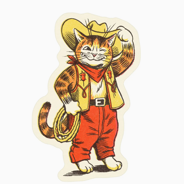 Cowboy Kitty Sticker