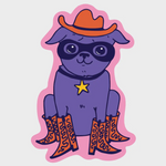 Cowgirl Dog Sticker