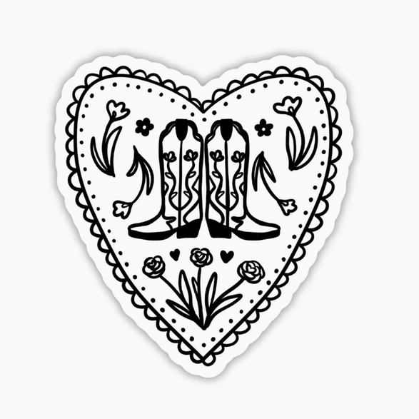 Cowgirl Heart Sticker