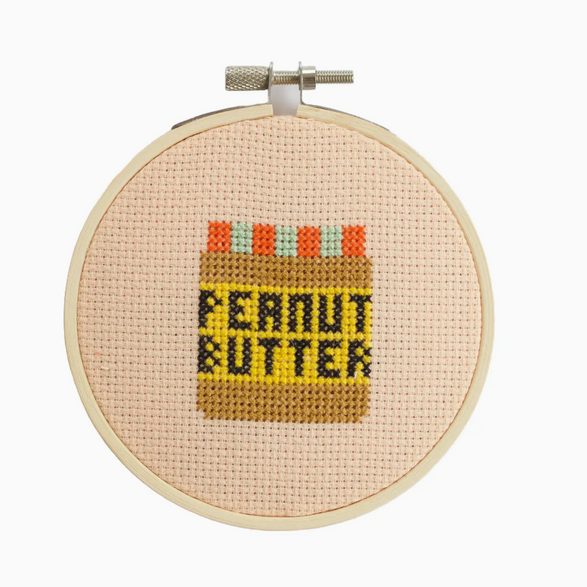 Cross Stitch Kit: Peanut Butter