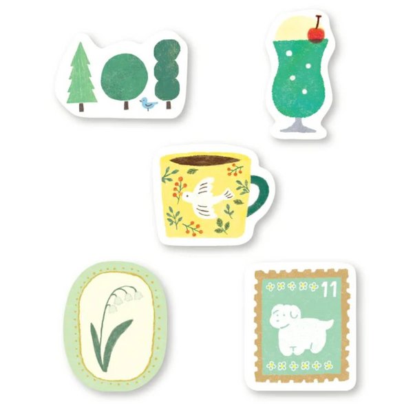 Cute Green Sticker Pack