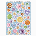 Cute as a Button Sticker Sheet