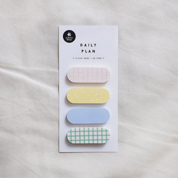 Pastel Oval Sticky Notes - Set of 4